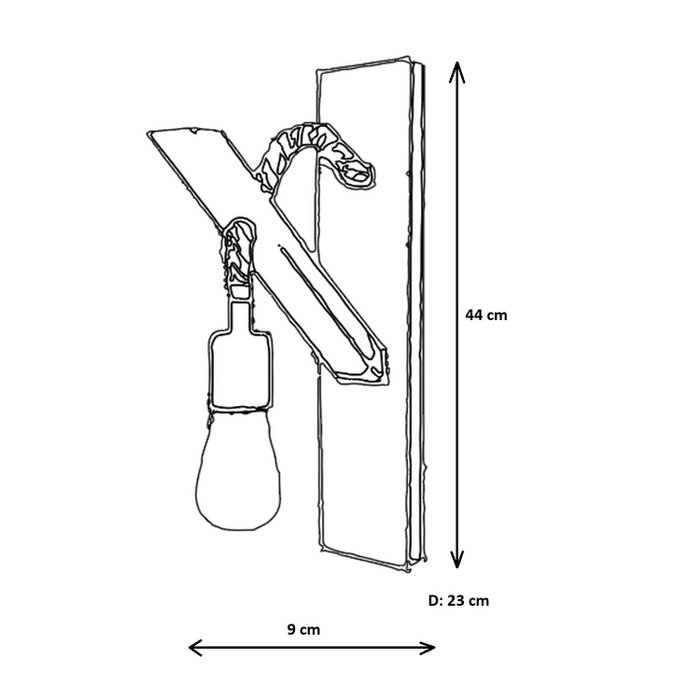 Opviq Aplique de Pared de Pino Macizo en Nogal
